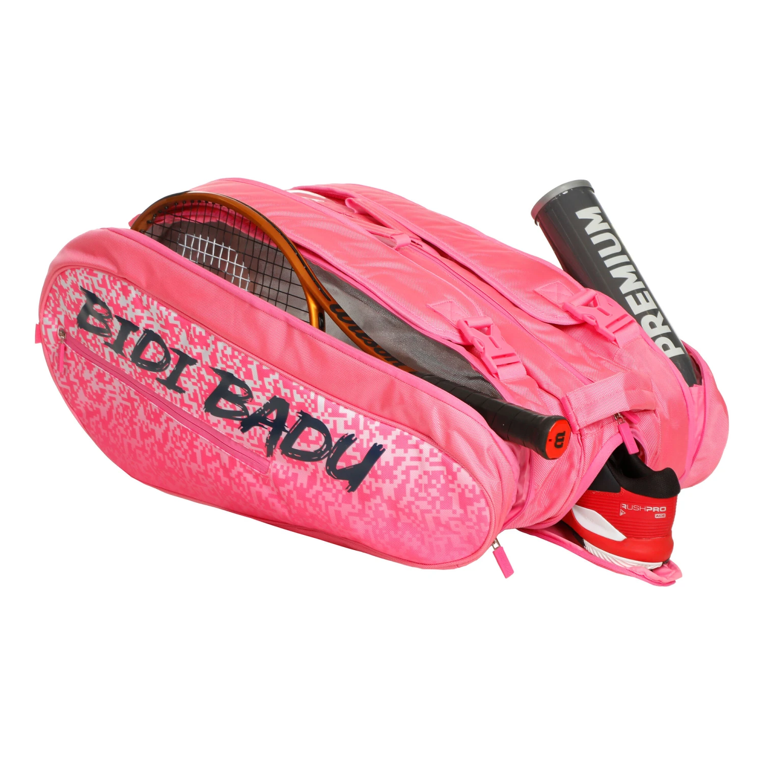 BIDI BADU Ayo Printed Schlägertasche 12er Special Edition - Pink, Weiß 7 BIDI BADU Ayo Printed Schlägertasche 12er Special Edition - Pink, Weiß – Bild 5