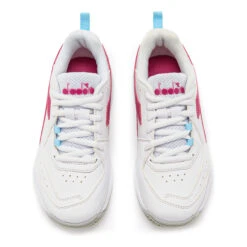 Diadora S. Challenge 5 SL AC Allcourtschuh Kinder - Weiß, Pink