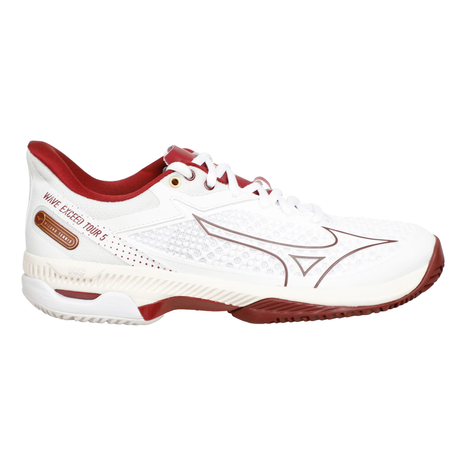 Mizuno Wave Exceed Tour 5 Sandplatzschuh Damen - Weiß, Dunkelrot 4 Mizuno Wave Exceed Tour 5 Sandplatzschuh Damen - Weiß, Dunkelrot – Bild 2