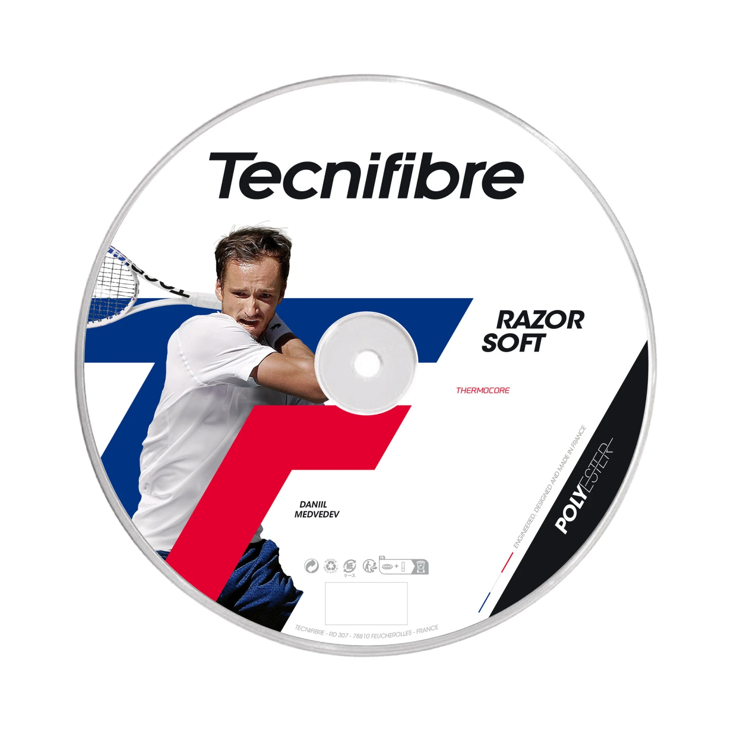 TECNIFIBRE Razor Soft 200m Saitenrolle - Grau 3 TECNIFIBRE Razor Soft 200m Saitenrolle - Grau