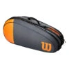 Wilson Burn Team Schlägertasche 6er - Schwarz, Orange -Tennisausrüstung 0219600000 0 2