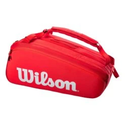 Wilson Super Tour Schlägertasche 15er - Rot, Weiß -Tennisausrüstung 0220500000 10
