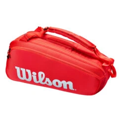 Wilson Super Tour Schlägertasche 6er - Rot, Weiß 15 Wilson Super Tour Schlägertasche 6er - Rot, Weiß -Tennisausrüstung 0220700000 000