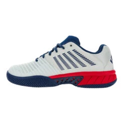 K-Swiss Express Light 3 Allcourtschuh Herren - Weiß, Rot -Tennisausrüstung 02247000 0 3