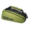 Wilson Blade Super Tour Schlägertasche 9er - Grün, Schwarz -Tennisausrüstung 0225700000 000