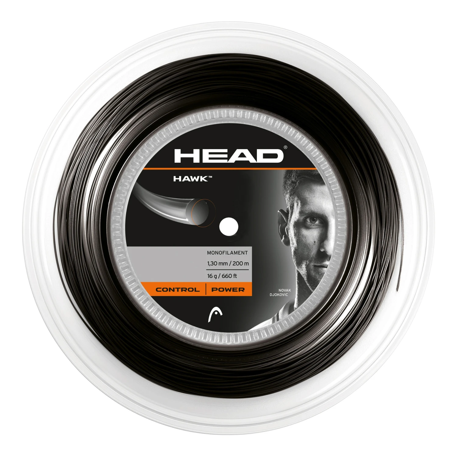 Head Hawk Saitenrolle 200m - Schwarz 3 Head Hawk Saitenrolle 200m - Schwarz