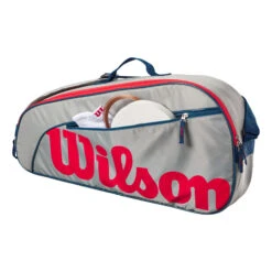 Wilson Junior Schlägertasche 3er - Grau, Rot -Tennisausrüstung 0236800000 0 2