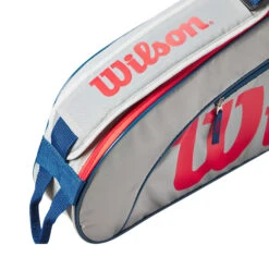Wilson Junior Schlägertasche 3er - Grau, Rot -Tennisausrüstung 0236800000 13