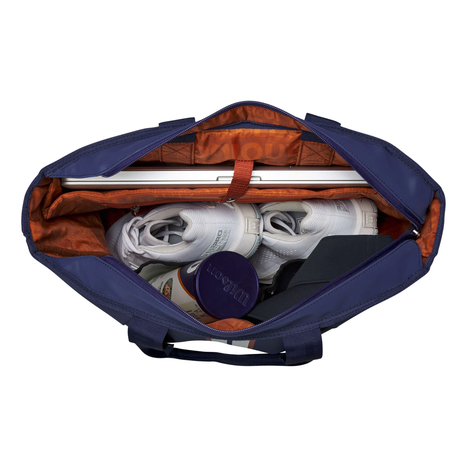 Wilson Roland Garros Premium Tote Sporttasche - Dunkelblau, Creme 3 Wilson Roland Garros Premium Tote Sporttasche - Dunkelblau, Creme