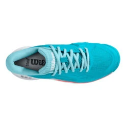 Wilson Rush Pro ACE Sandplatzschuh Damen - Türkis, Weiß -Tennisausrüstung 02549000 0 4