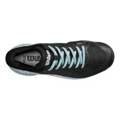 Wilson Rush Pro Ace Sandplatzschuh Damen - Schwarz, Hellblau