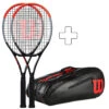 Wilson 2x Clash 100 Pro (Tour) Plus Schlägertasche 2 Wilson 2x Clash 100 Pro (Tour) Plus Schlägertasche -Tennisausrüstung 03872000 000
